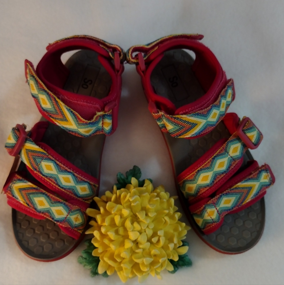 So Fun-Flex Sole Fun Bright Girl Sandals Size 1